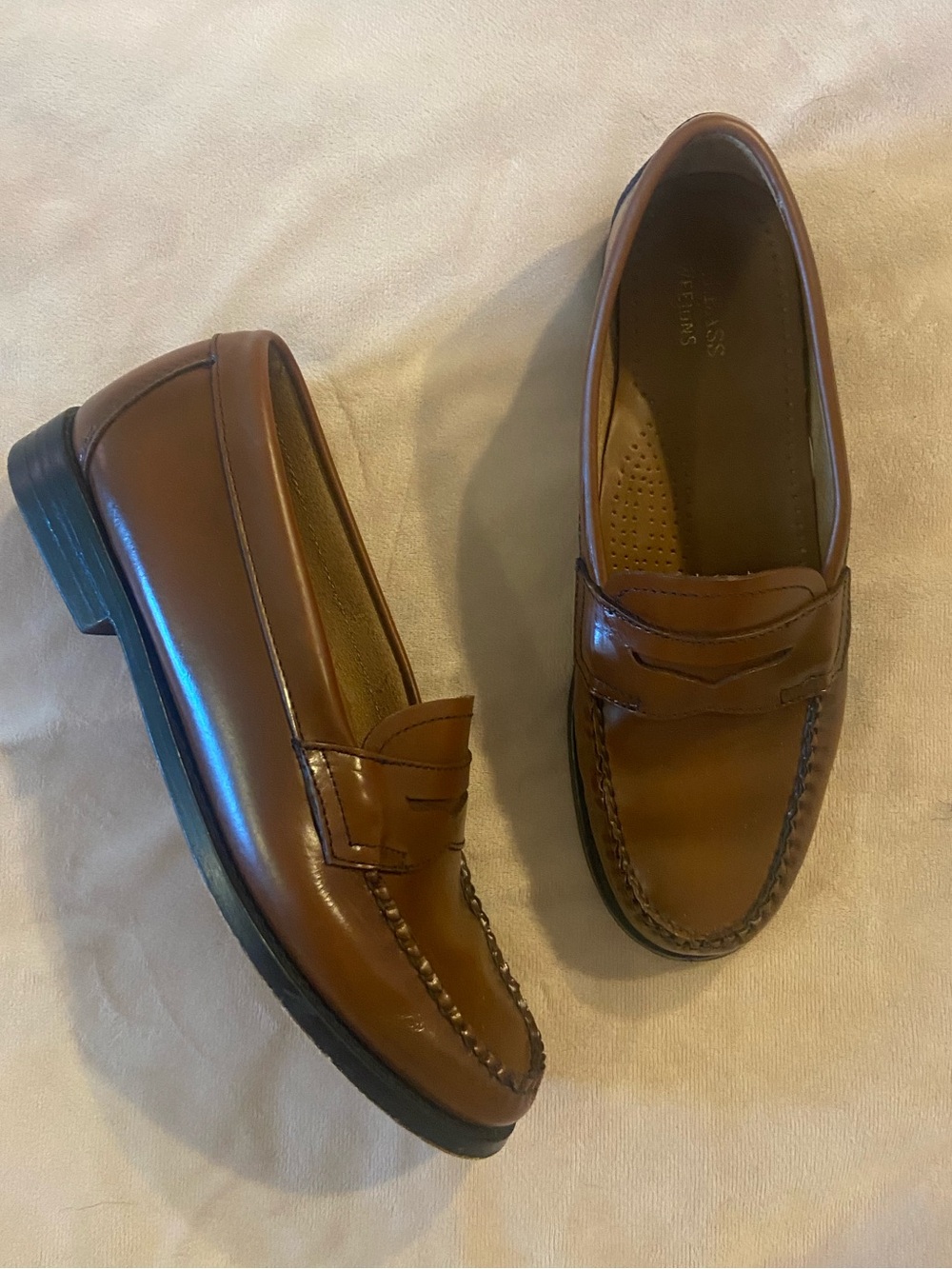 G.H. Bass Women’s Willa Flat Strap Weejuns Loafer in Cognac - Picture 7 of 8